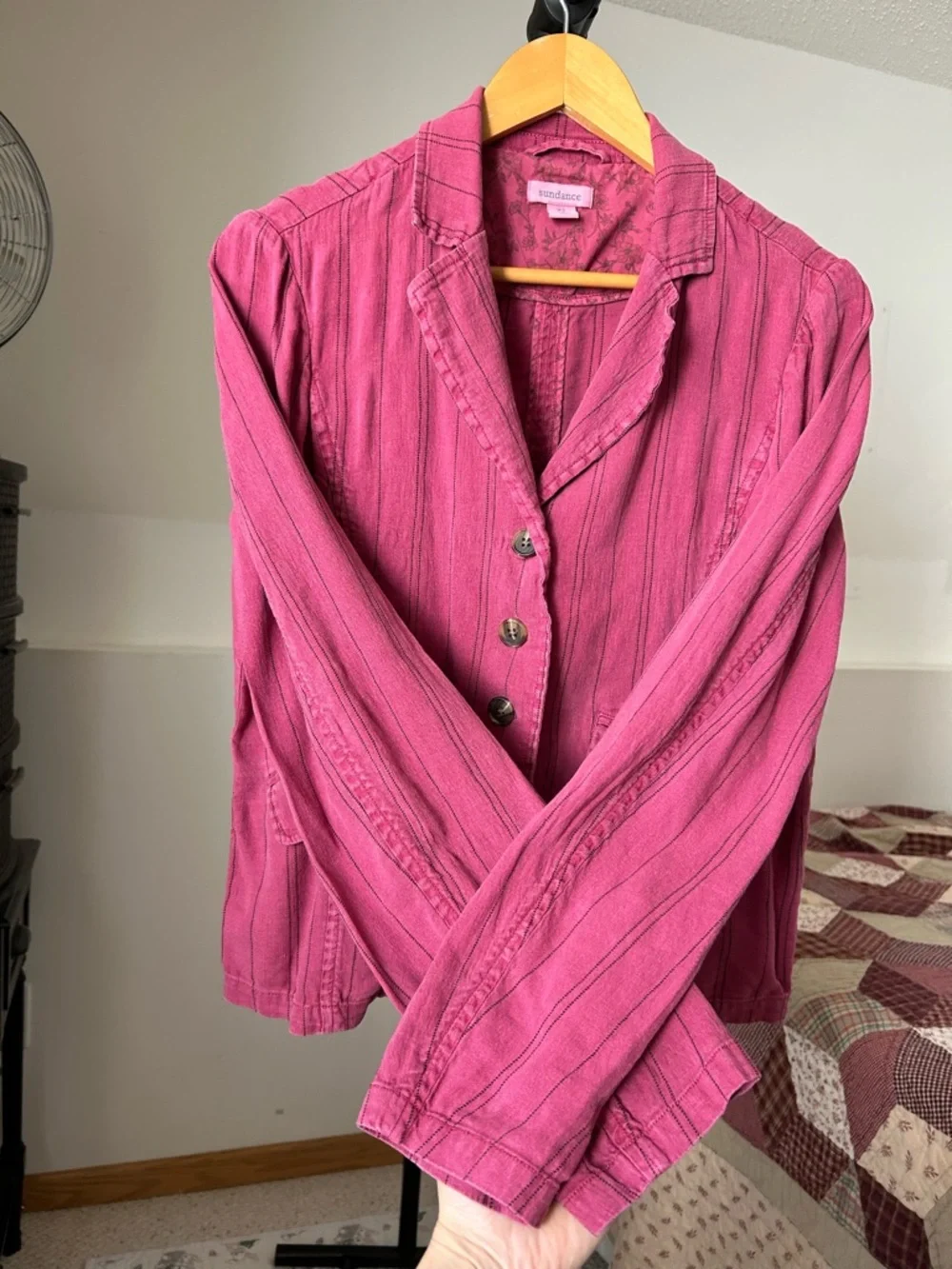 Sundance Linen Pink Blazer Jacket XS